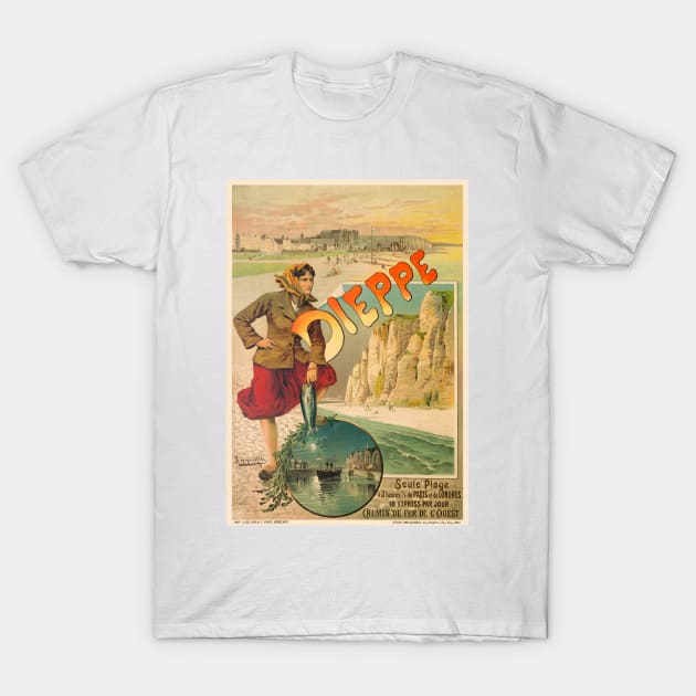 Dieppe France Vintage Travel Poster 1900 T-Shirt by vintagetreasure